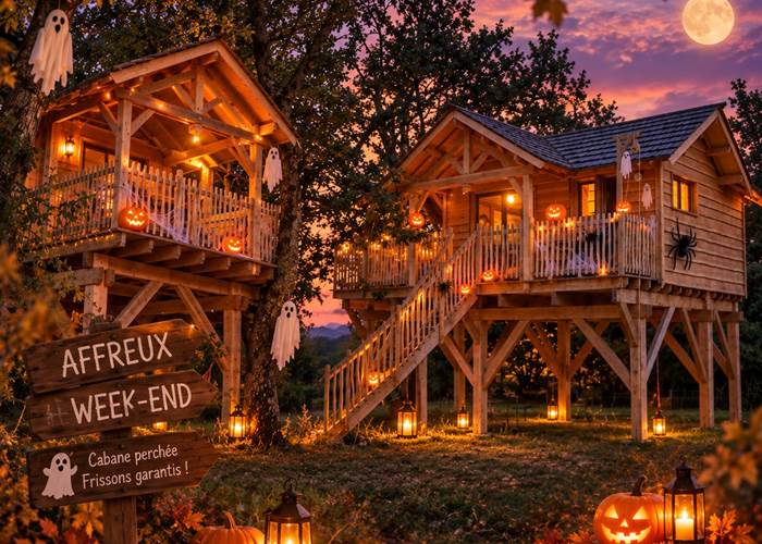 Halloween en cabane perchée