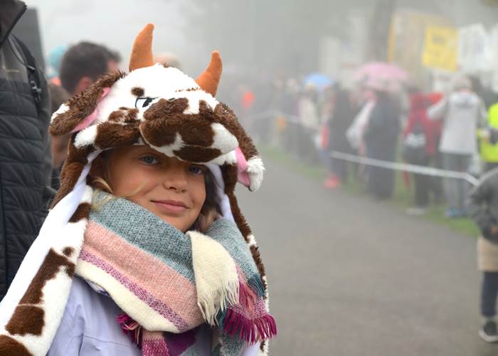 une belle montbéliarde à la désalpe de Saint Cergue 2022