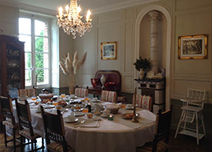 Salle à manger du Clos Saint Nicolas, ou sont servis les petits déjeuners