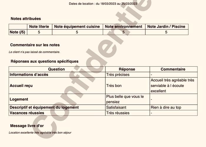 Séjour du 18 au 25/03/2023