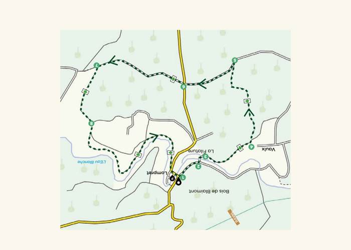 promenade de l'eau blanche plan