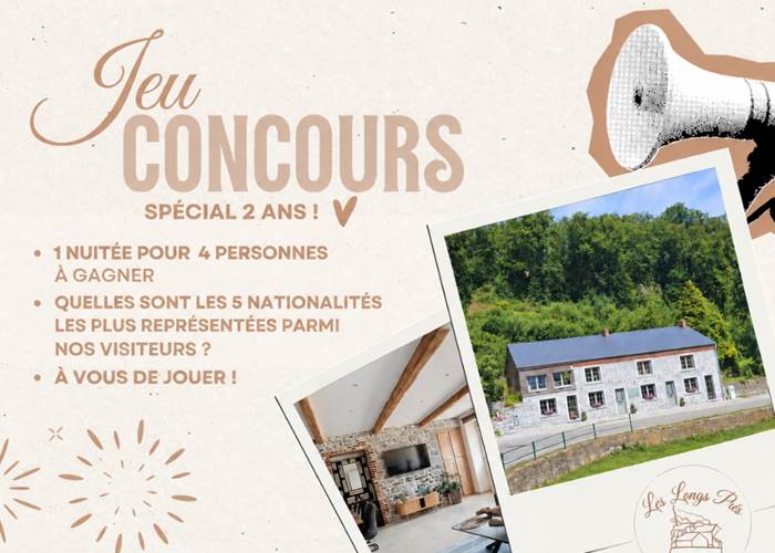 Jeu concours Gîte Les Longs Prés
