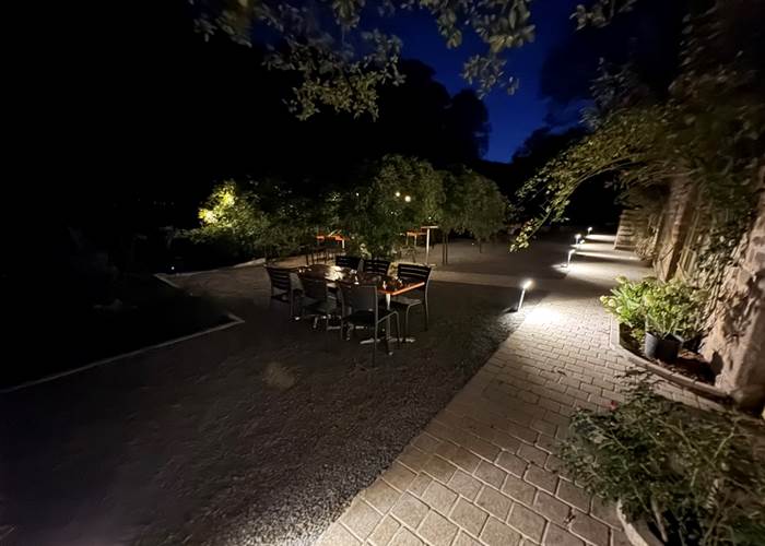O Moulin du Fieux - Terrasse de nuit