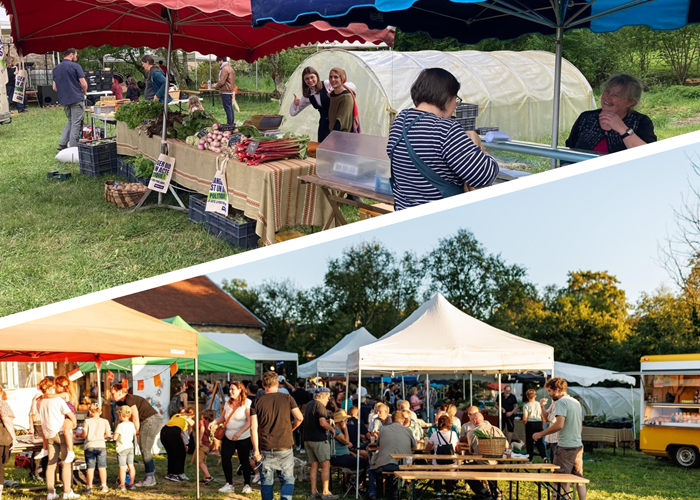 Marché local à la campagne BOULT-AUX-BOIS Ardennes croc'local légumes et produits frais