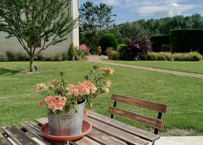 vue depuis terrasse chambre Sologne
