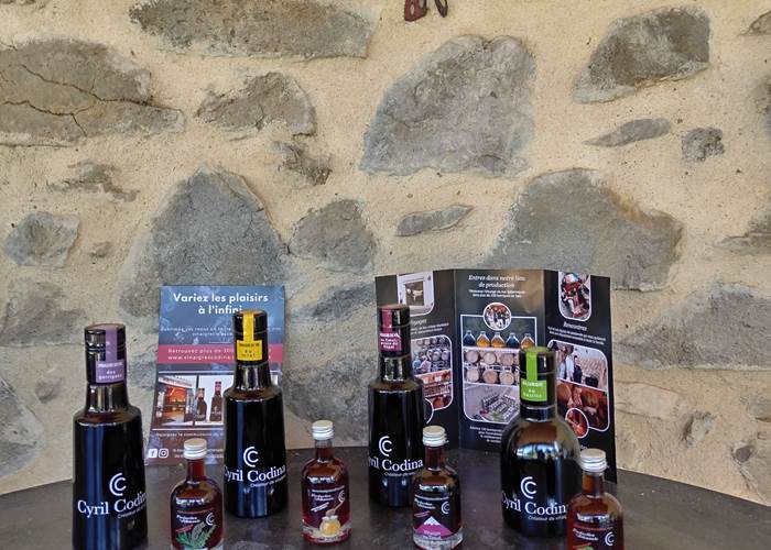 Vinaigre Cyril Codina à la table d'hôtes du Coq du Nord-Mailhac