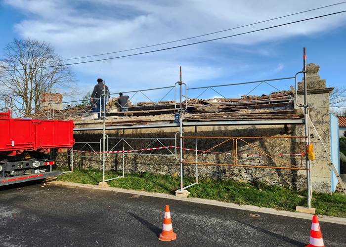 J1 début des travaux salle de réception