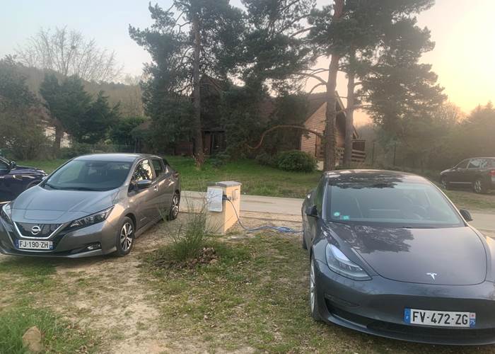 Electric charging station in BLOASIS car park