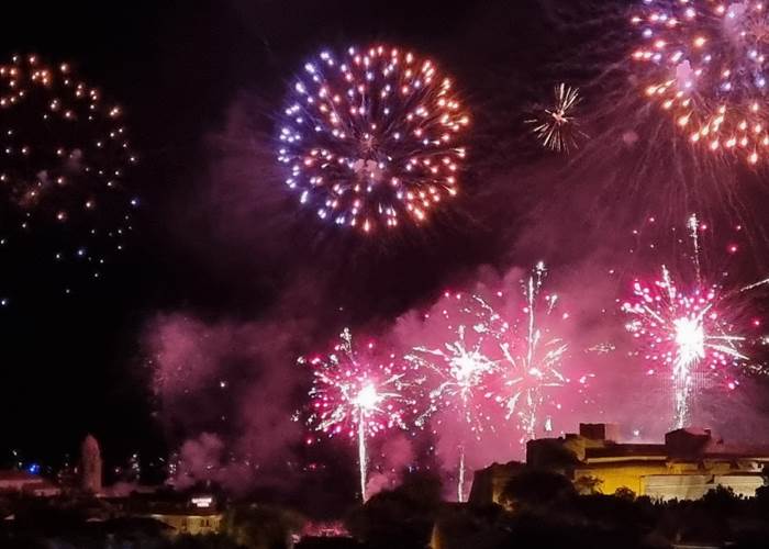 Hôtel Ambeille : vue  sur le feu d'artifice de Collioure du 16 août