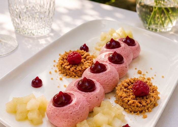 Framboise coeur pêche