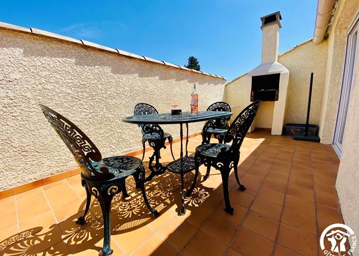 Terrasse privative du gîte