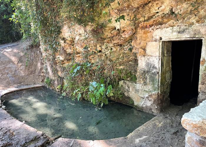 l'entrée de la grotte