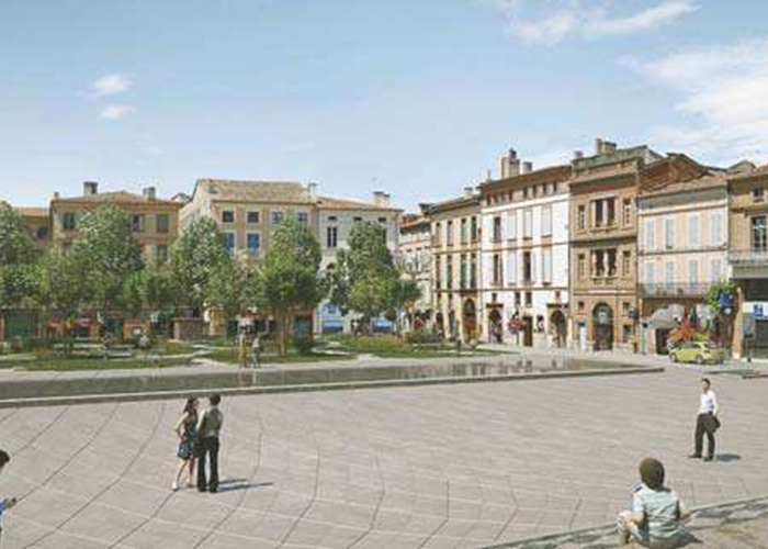 2021 : la place Roosevelt dans ses nouveaux atours avec le parvis dégagé, le retour des arbres, comme au début des années 30 et un miroir d'eau.