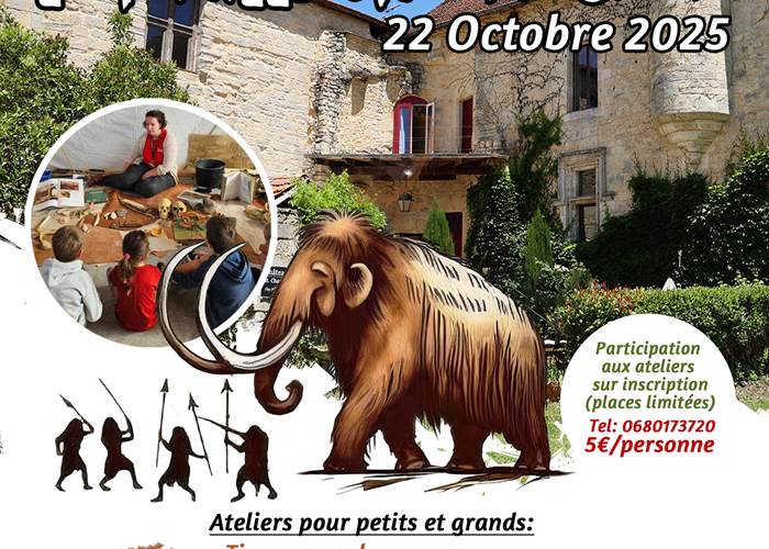 La vie quotidienne de la famille Cro-Magnon avec le musée Piage au Château de Saint-Chamarand