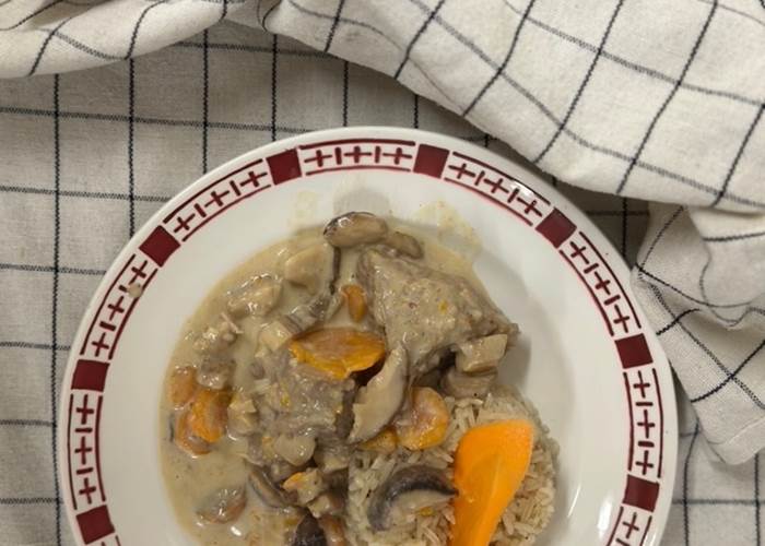 Blanquette de veau aux cèpes