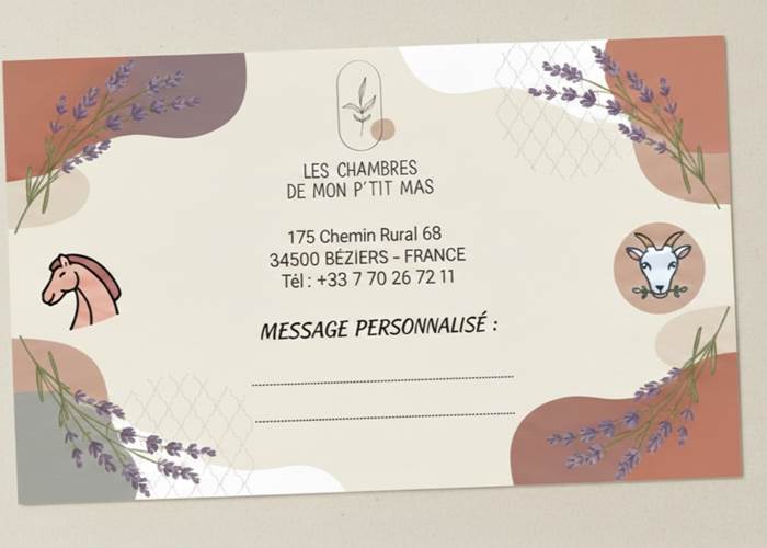 LES CHAMBRES DE MON P'TIT MAS - Bon cadeau