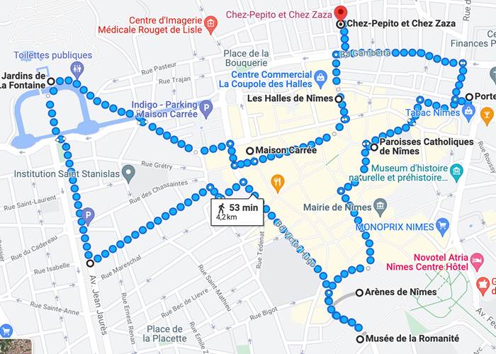 circuit à Nimes de Chez Pepito