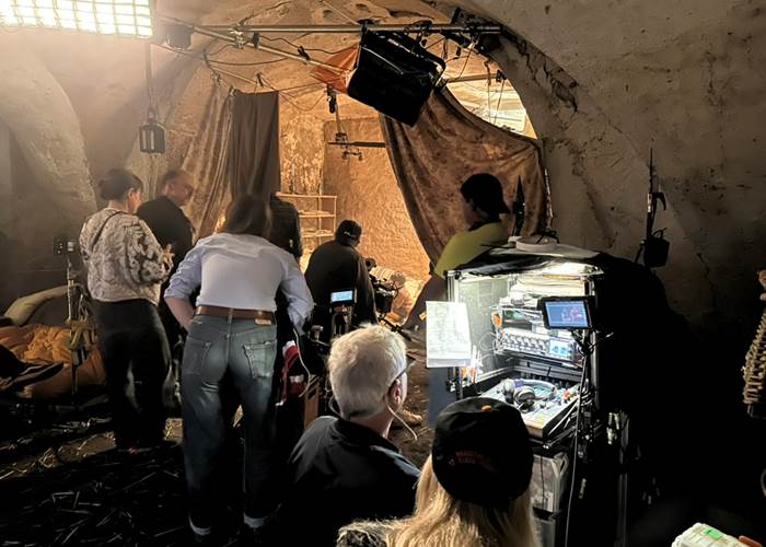 Tournage dans la cave du Château