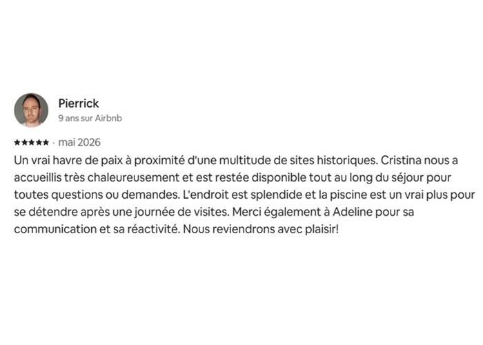 Sur airbnb mai 2026 - Domaine des Cyclamens
