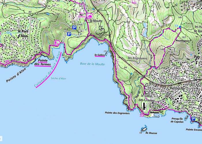 carte sentier littoral