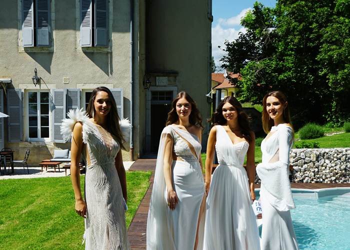 Shooting photo miss Bugey Pays de Gex devant le Manoir du Colombier