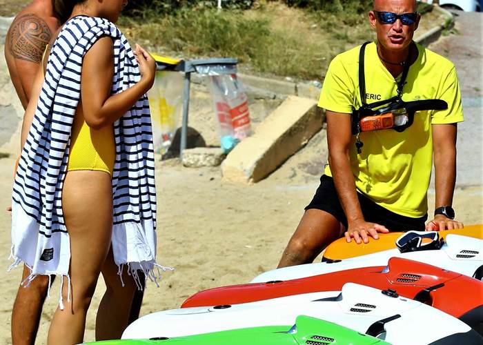 ECO GLISS SUR LE SABLE BRIEFING FONCTIONNEMENT MINI JET SKI SOUS MARIN