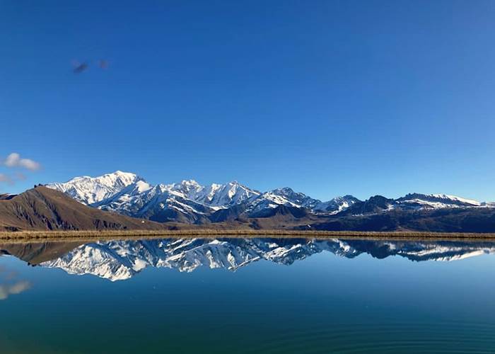 Vue sur le Mont Blanc depuis le Mont Vorès