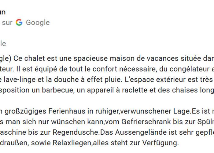 Avis google