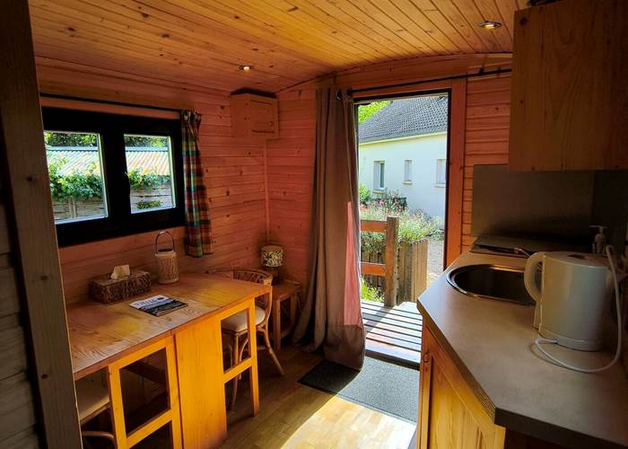 intérieur roulotte insolite La Flèche Sarthe