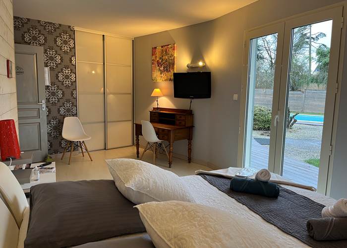 vue sur le bureau de la spacieuse