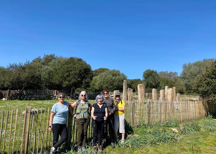 Becalou Abbartello kayak marche nordique statues Cauria