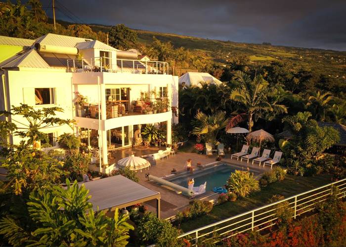 Coucher de soleil sur la Villa Garriga