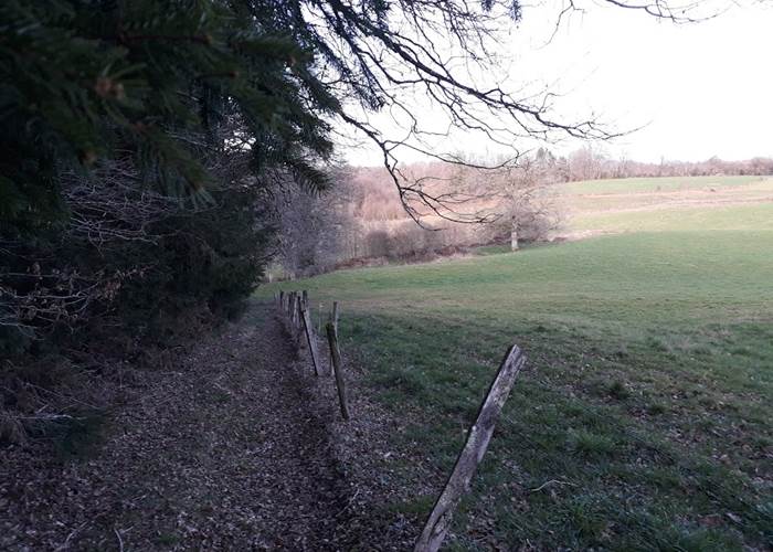 sentier depuis le camping, wandelpad vanaf de camping