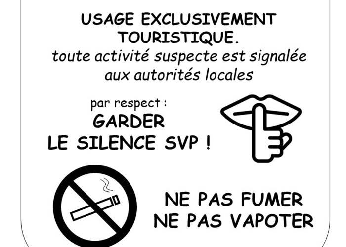 Affichage AVERTISSEMENT site