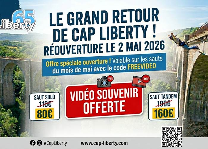 Offre de mai saut à l'élastique VIDEO offerte