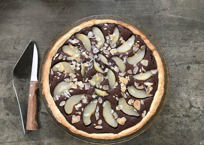 Tarte poire-chocolat