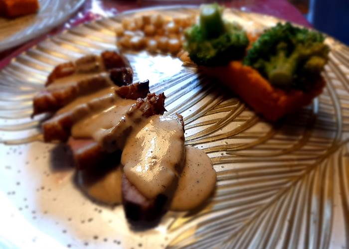 Filet de faon de la région et ses accompagnements maison