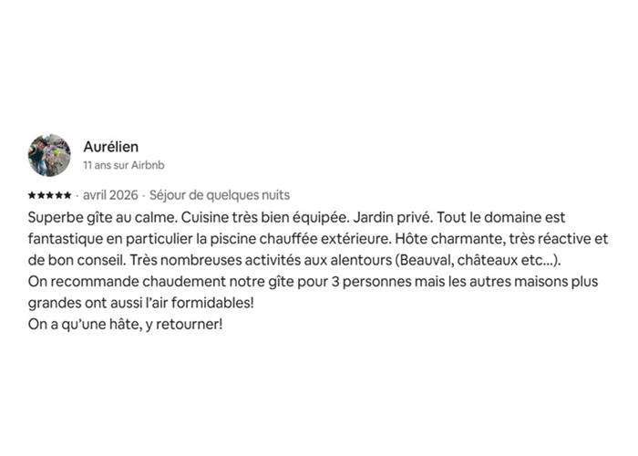 Sur airbnb avril 2026 - Domaine des Cyclamens