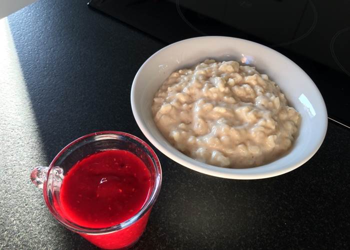 Riz au lait "de ma maman" coulis de fruits 