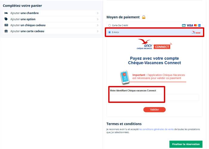Payez avec ANCV Connect à l'Éterle
