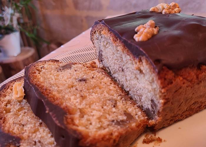 Cake aux noix et au chocolat des Dépendances du Château-news
