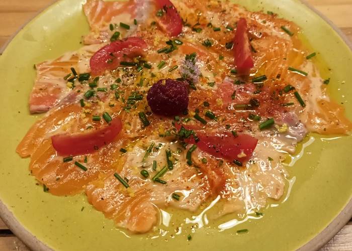 Carpaccio de saumon - Le Veilleur de Noblat