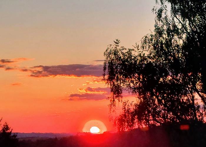 couché de soleil Le Ranch des Lacs Maison d'hôtes 87120
