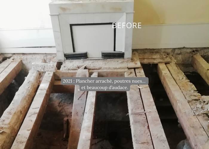 Charpente de la chambre parentale avant travaux