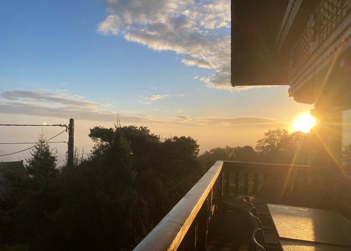 Coucher du soleil au gîte - Zonsondergang bij het vakantiehuis