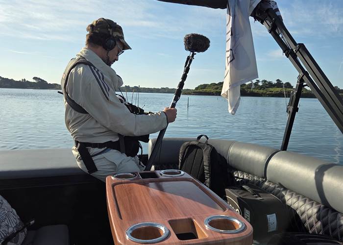 L'équipe du tournage d'Echappées Belles