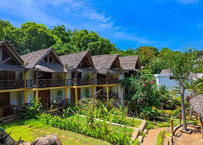 Vue du Rofia Lodge à Nosy Be