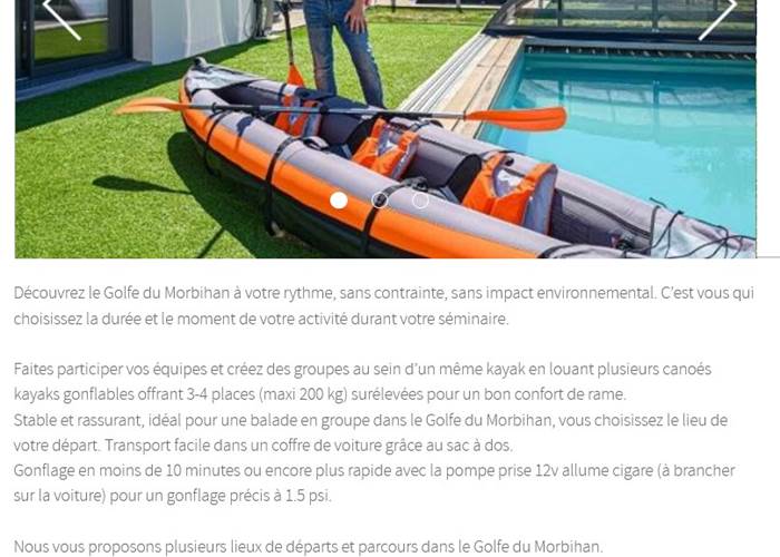Notre Partenaire Location kayaks Golfe du Morbihan