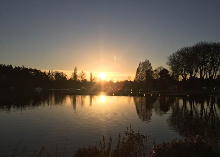 coucher de soleil sur l'Erdre