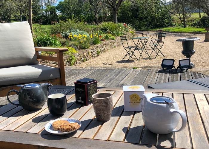 détente sur la terrasse extérieure